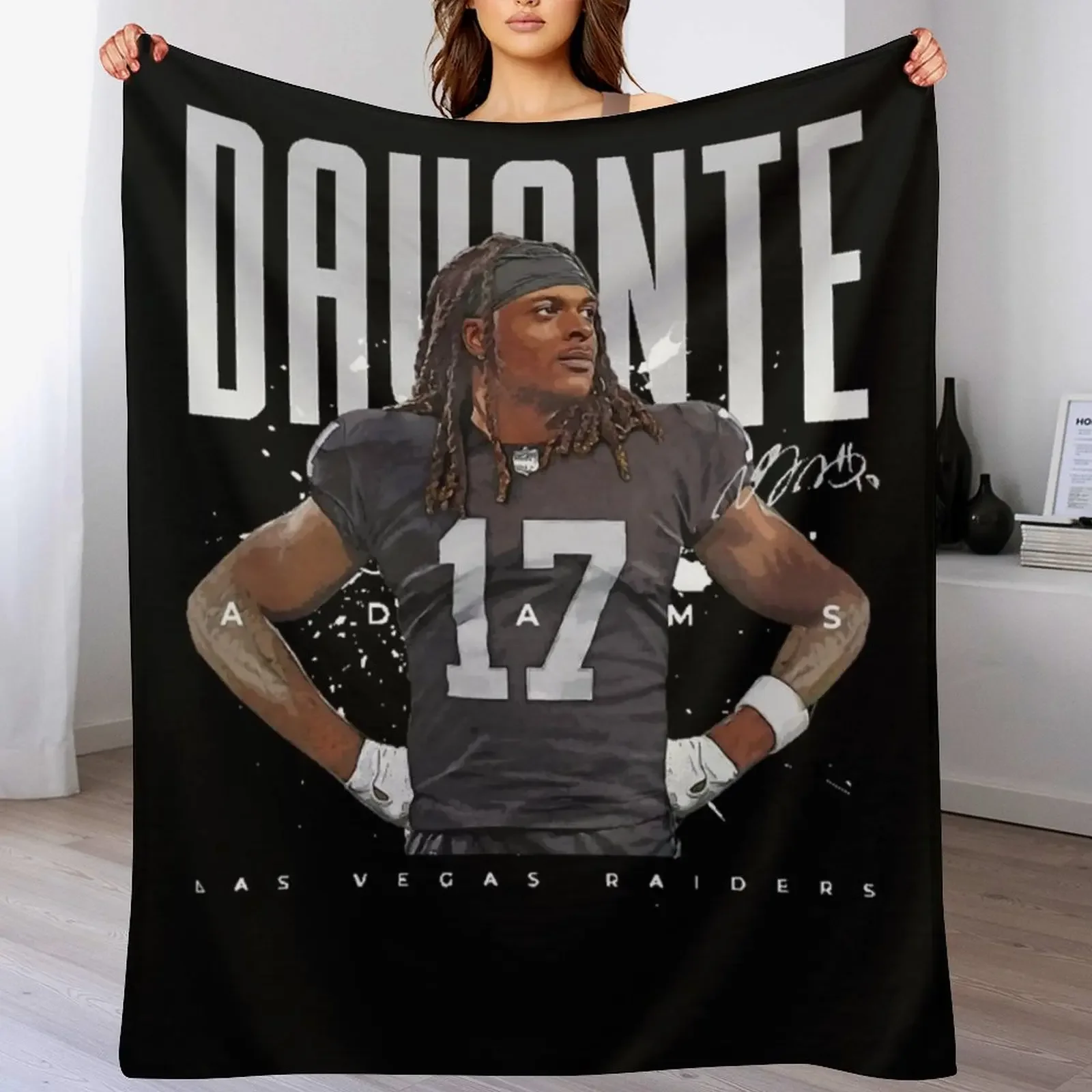 Одеяло Davante adams Очень большое плюшевое одеяло для кемпинга