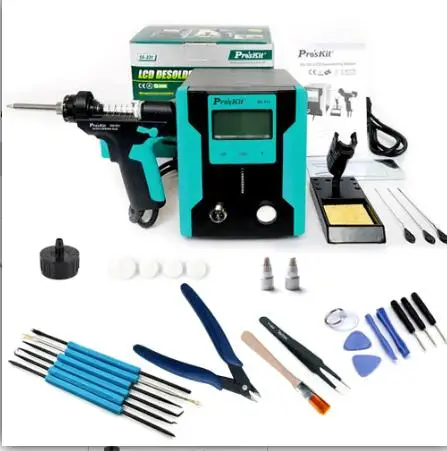 Pro'sKit SS-331H ESD ЖК-дисплей Электрический пистолет для распайки Вакуумный всасывающий насос для припоя 220 В BGA Ремонт печатной платы