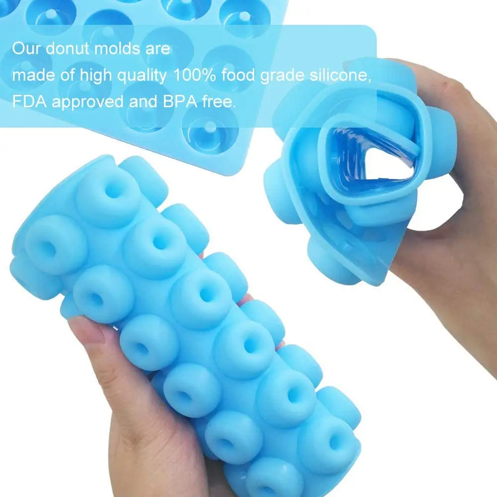 Силиконовые формы в виде пончиков для мини-торта с 48 отверстиями антипригарный