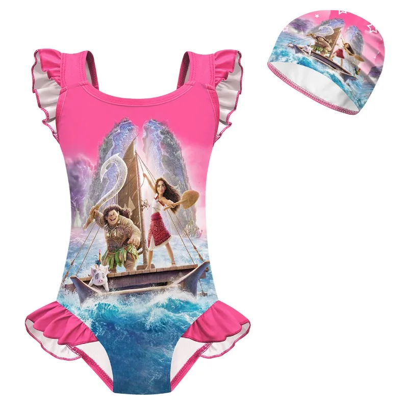 Пляжные костюмы костюм Моаны 2 летние каникулы пляжный купальник для девочек