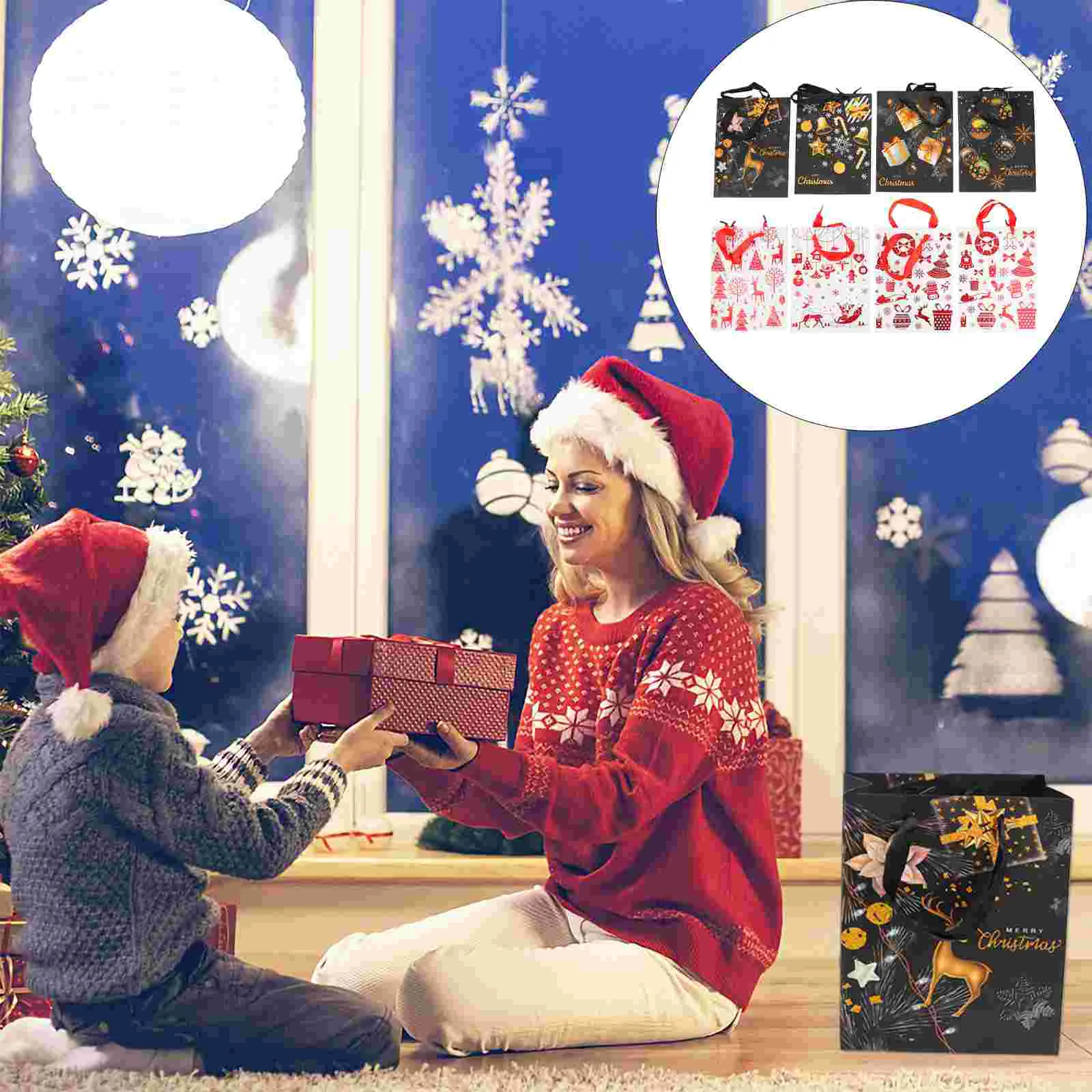 

8pcs Fashion Portable Creative Gift Bags Christmas Present Christmas Decoration