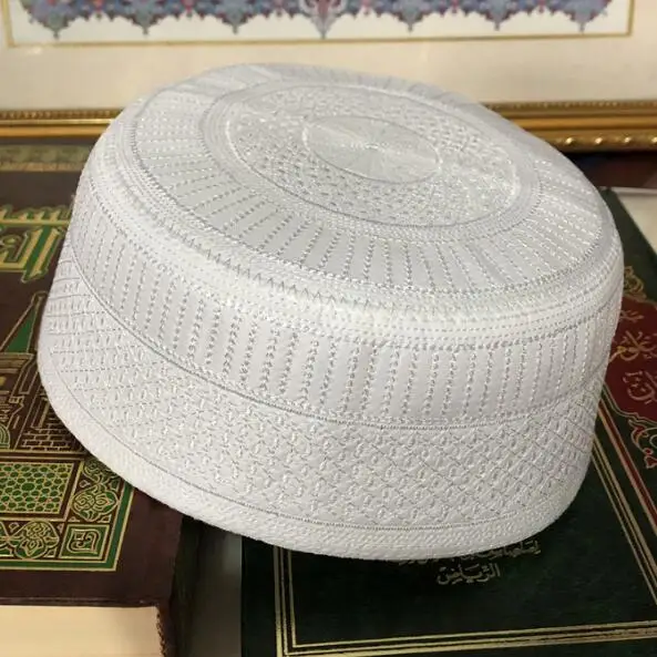 

Chinese Hui nationality Cap Whtie Hat Spring Prayer Muslim 2 piece