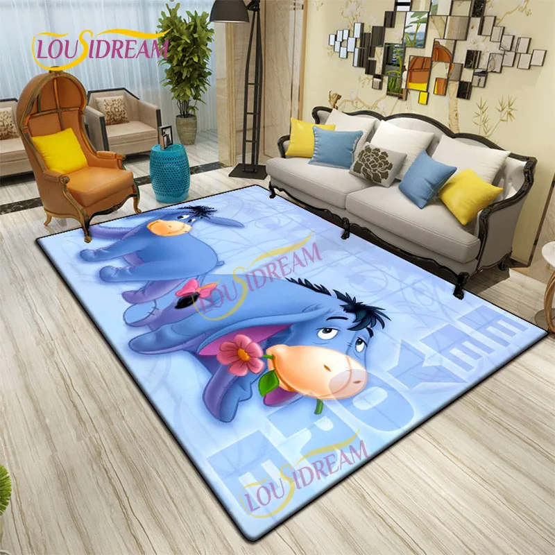 

Little Donkey Eeyore series soft non-slip cute Eeyore carpet home play decoration yoga mat pet mat bathroom door mat carpet.