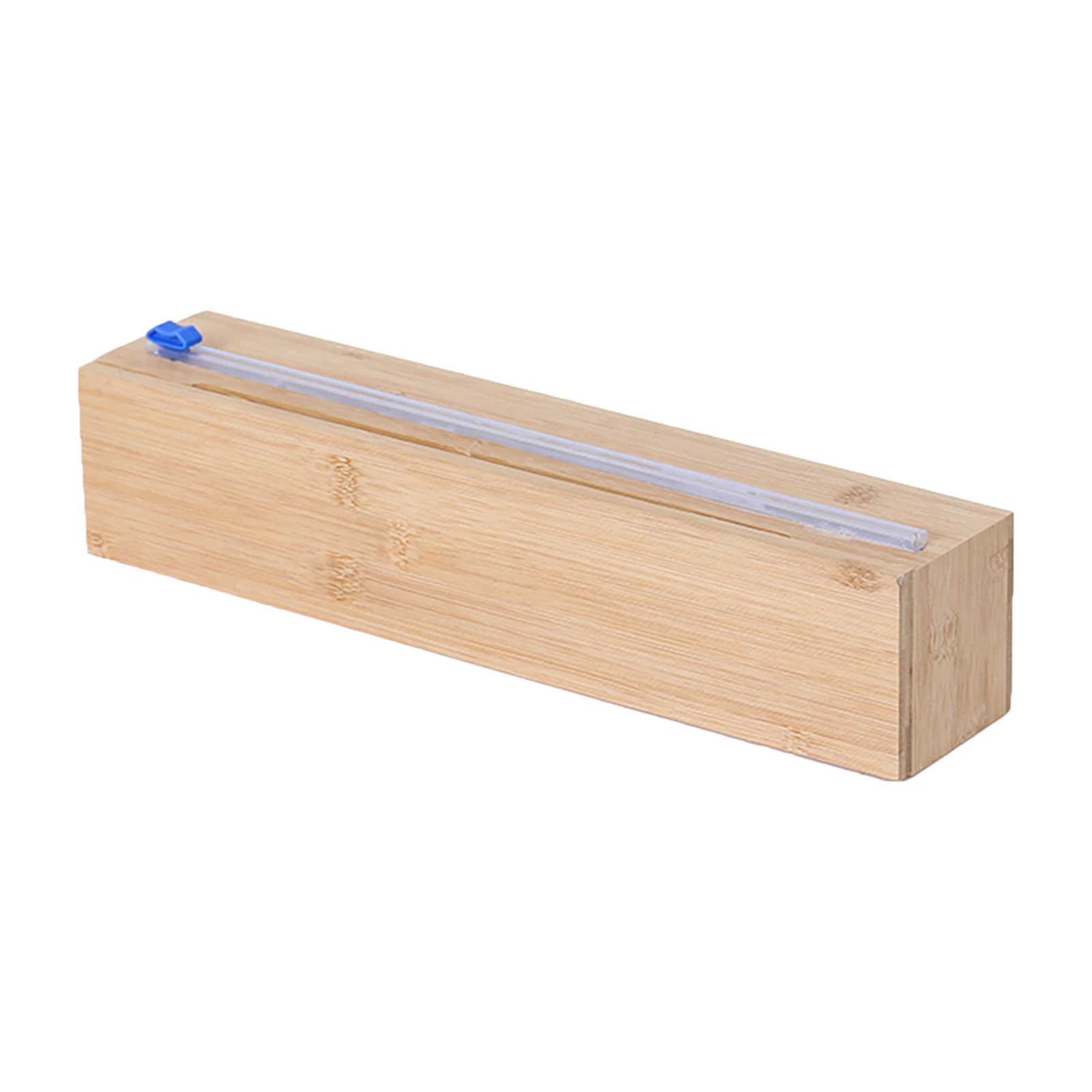 

Bamboo Wrap Dispenser With Cutter Cling Wrap Organizer For Kitchen Drawer Wood PP Packaging Dispenser With Superb Craftsmanship