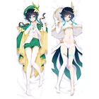 Игровая подушка Dakimakura Genshin Impact Paimon Qiqi Barbatos Venti Diona наволочка мультяшный персонаж Galgame настраиваемая Подушка постельного белья