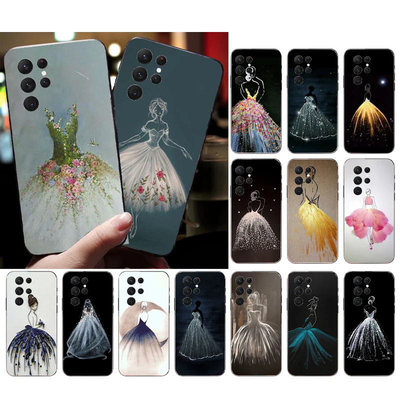 

Phone Case for Samsung Galaxy S23 S22 S21 S20 Ultra S20 S22 S21 S10 S9 Plus S10E S20FE Wedding Dress Girl Case