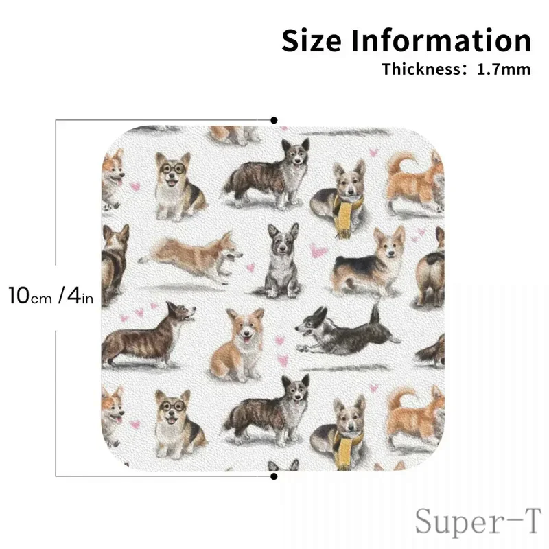 Подставки Corgi кухонные салфетки Нескользящие Изоляционные Коврики для чашки