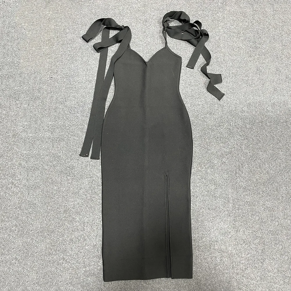 

Женское облегающее платье-миди с V-образным вырезом