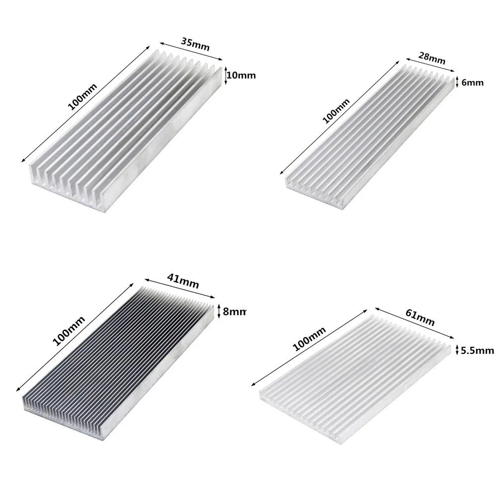 Aluminum Heatsink Cooling Radiator 11 Sizes for Electronic IC Chip RAM LED Cooler Heat Dissipation | PC Components &amp Tools