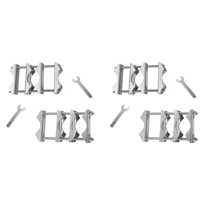 

HOT-4 PCS Double Antenna Mast Clamp V Jaw Block With Bolts Mast To Mast Clamp,Patio Umbrella Holder Heavy Duty Pole To Pole