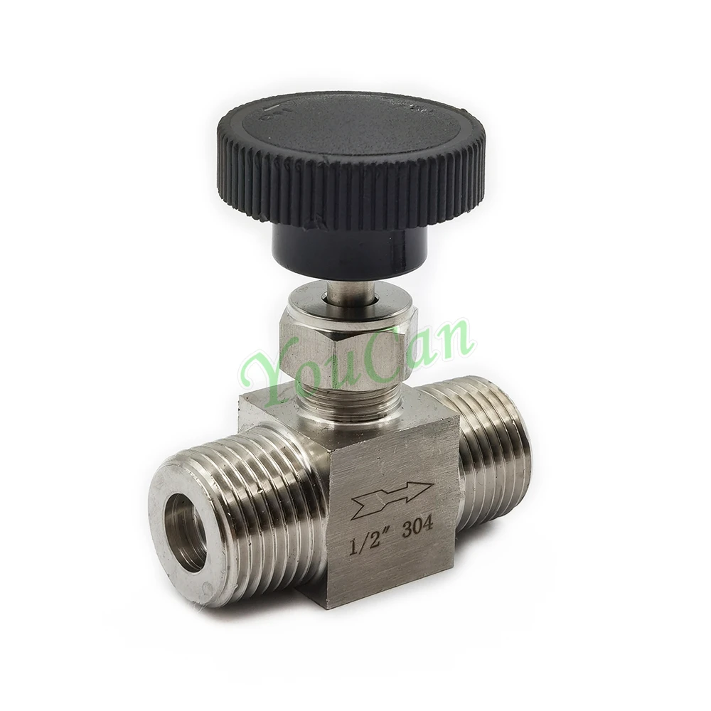 Игольчатый клапан BSP 1/8 дюйма 1/4 3/8 1/2 из санитарной нержавеющей стали для контроля