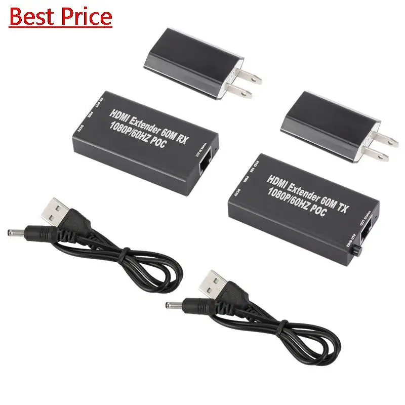 Dhl 25 пар удлинителей HDMI RJ45 4K удлинитель Cat5 60 м 120 аудио комплект Over Ethernet Cat6/5e для PS4
