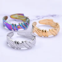 5pcslot rings for women luxury stainless steel charms goldsilver color anti stress knuckle tail rings jewelry adjustable