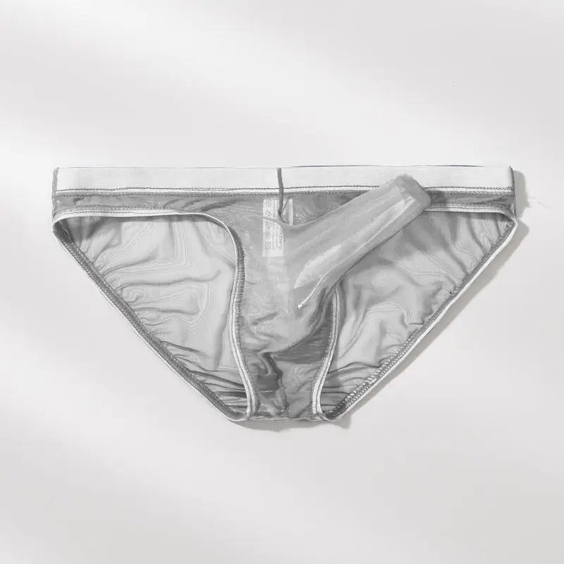 3Pcs Solid Mesh Men's Panties Soft Separate Scrotum Pouch Underpants Man Plus Size Boxers Soft Briefs Mens Sexy Underwear Shorts