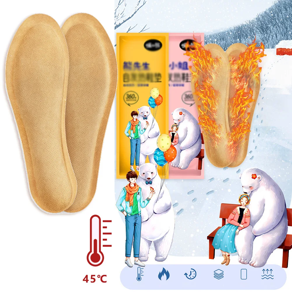 

5 Pairs Self Heated Thermal Insoles For Feet Warmer Warm Insoles For Women Man Winter Sports Shoes Self-heating Shoe Pads