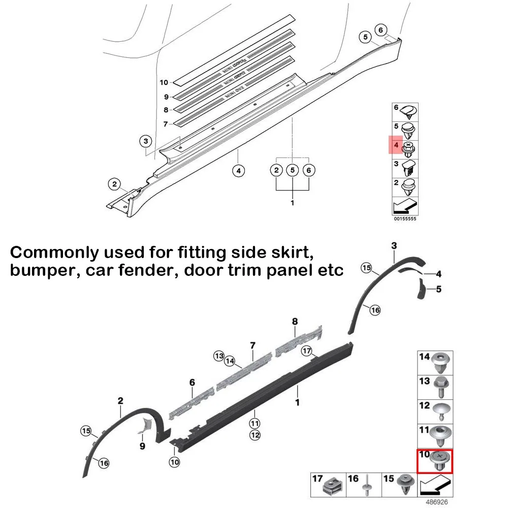 20X бампер порог панель брызговик подкладка колеса держатель зажим для Ford Focus 2 3