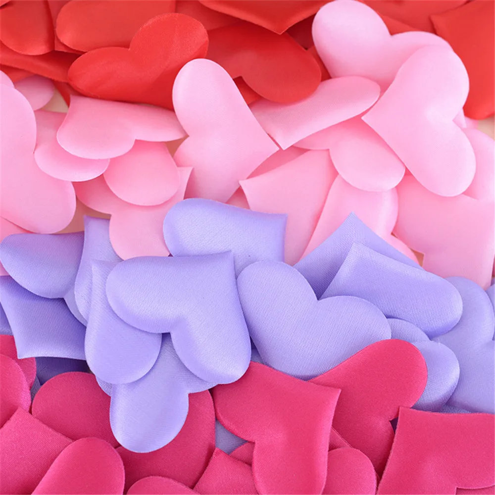100 шт./лот 3 5 см лепестки сердечек для свадебного торжества вечерние конфетти