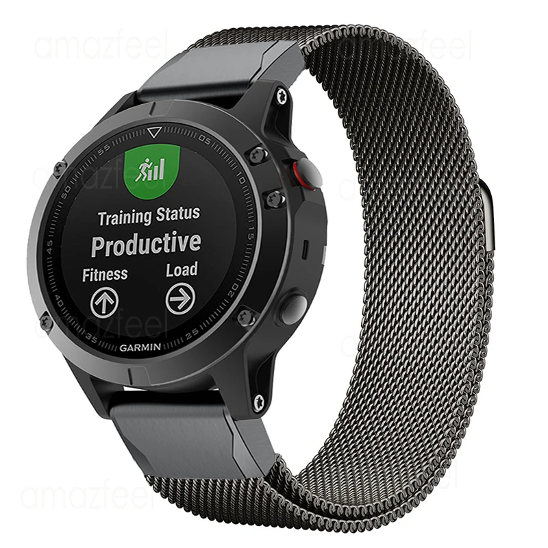 Ремешок магнитный для смарт-часов Garmin Fenix 7 7S 7X 6 6X Pro 5 5X Plus 3 HR быстросъемный