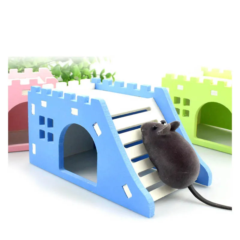 

Wooden Pet Supplies Small Animal Hamster Nest Pet Hedgehog Castle Toy 1 Pc Observation Platform Deck Ladder Pet Toy House/Bridge