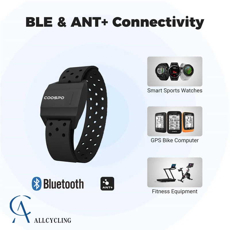 

CooSpo Heart Rate Monitor Armband Optical Fitness Outdoor Beat Sensor Bluetooth 4.0 ANT+ Bike Computer For Garmin Wahoo