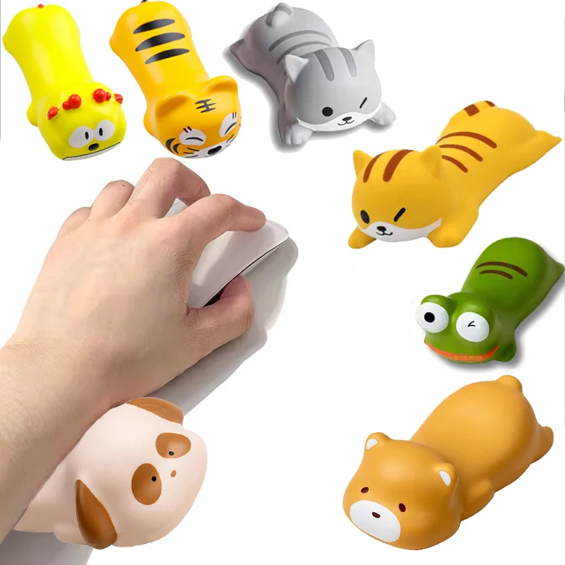 Новый коврик для мыши с милыми животными подставка запястий эргономичный из пены