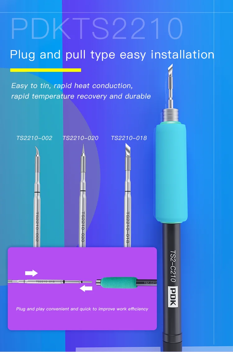 Рукоятка для пайки I2C совместима с электрической паяльной станцией JBC/Su Gong/i2C и