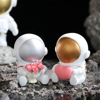hold flower astronaut candle silicone mold astronaut car gypsum ornaments expand incense stone candle mold resin molds