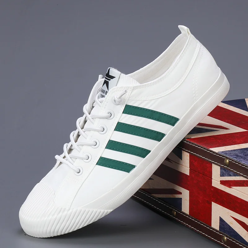 2023 Men's Summer Vulcanized Shoes Men White Sneaker Shoes Classic Flat Male Breathable Comfy Causual Shoes Zapatillas De Lona