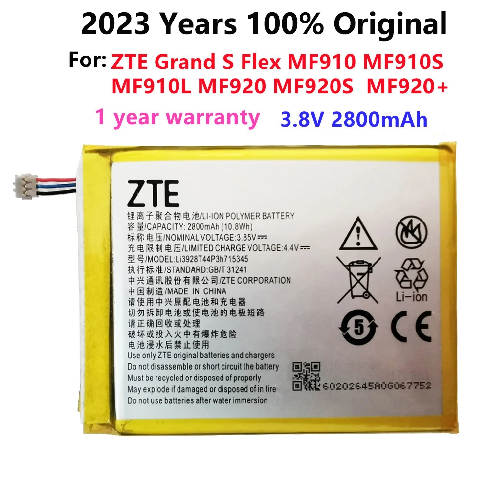 3,8 V 2800 мА/ч, Li3820T43P3h715345 для ZTE MF910 MF910S MF910L MF910NL MF910V MF920 MF920A MF920S MF920TS MF920V MF920VS Батарея