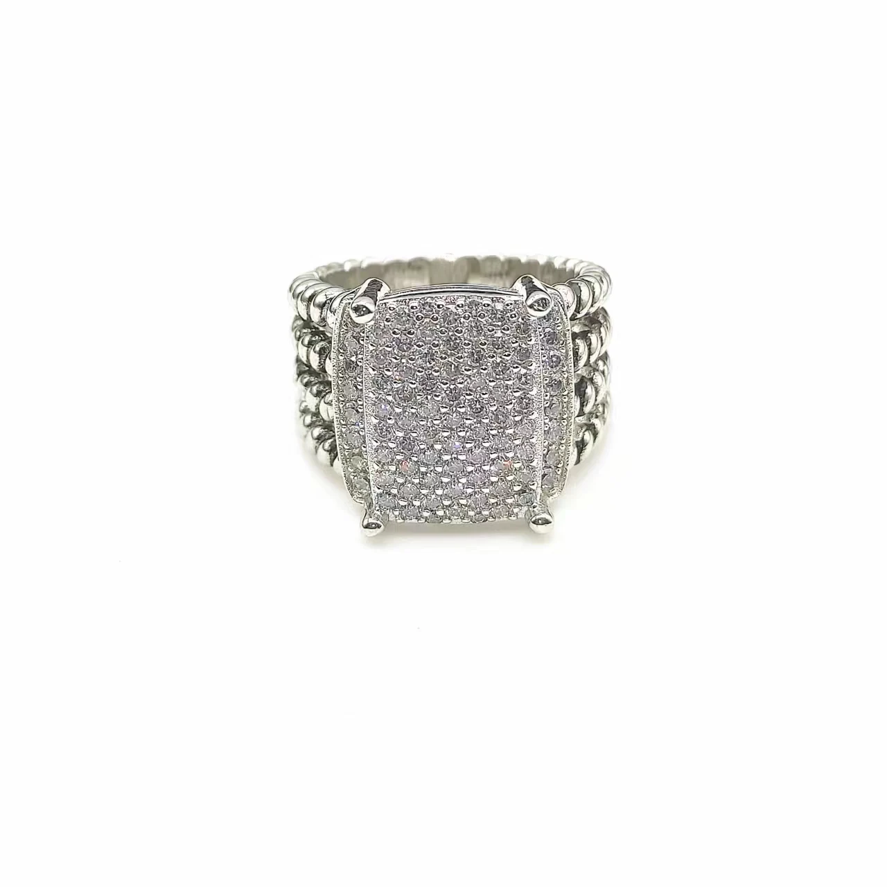 Popular Jewelry David Yurman Rings for Woman DY Eden Emerald Diamond Eternity Band  Silver 925 Plated Platinum