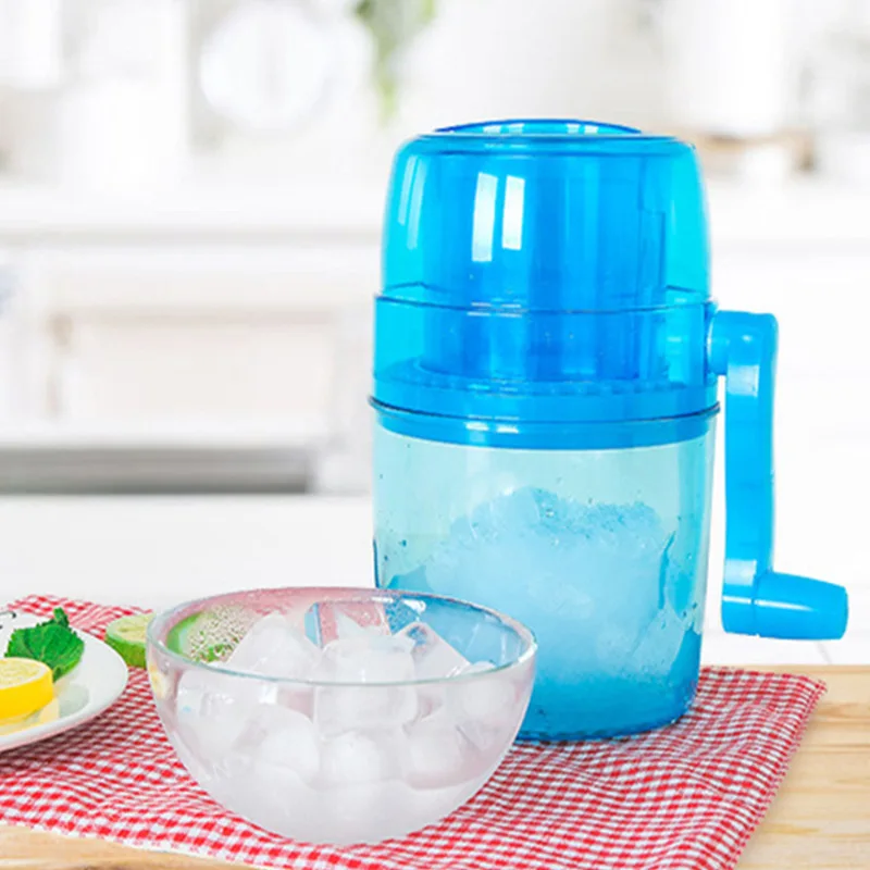 

1L Portable Hand Crank Manual Ice Crusher Shaver Kids Shredding Snow Cone Maker Machine Kitchen