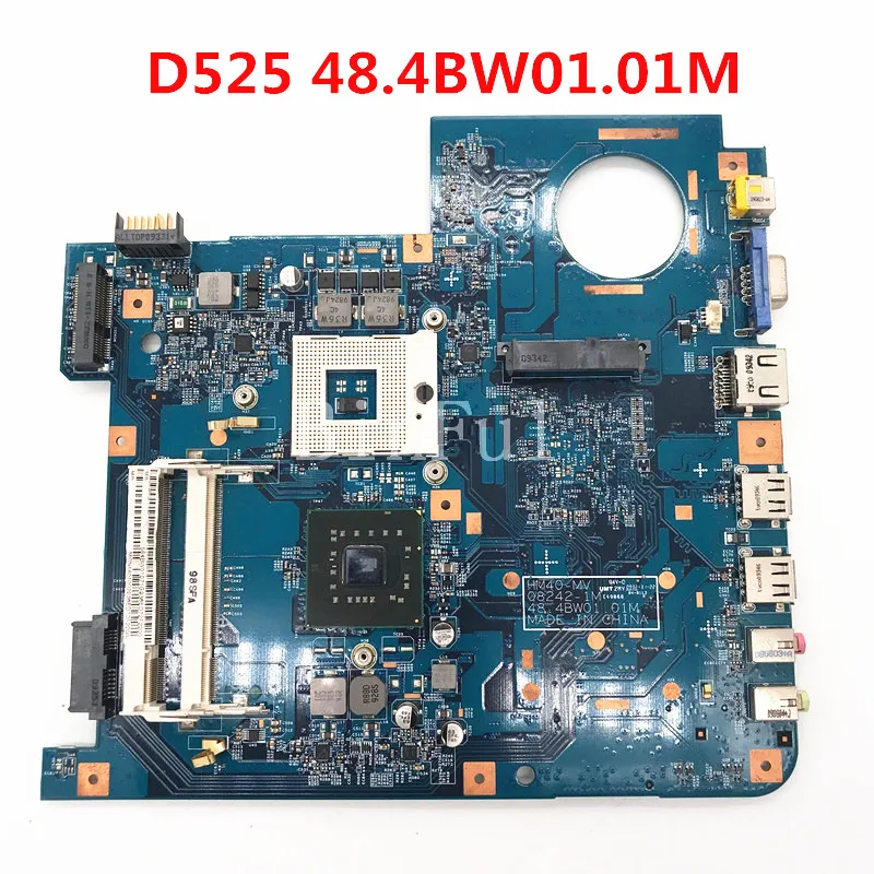 High Quality Laptop Motherboard For ACER Aspire D525 D725 4732Z HM40-MV 08242-1M 48.4BW01.01M GL40 100% Full Tested Working Good