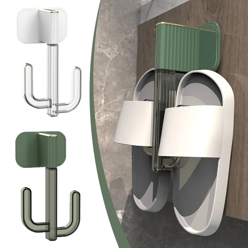 

Wall Mounted Slipper Rack Bathroom Slipper Hook No Punching Slipper Holder Cactus Shape Shoe Drying Rack Slippers Organizer 2023
