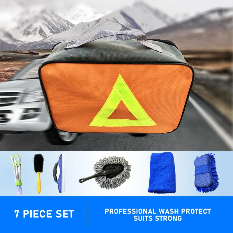 

7 Pcs Detailing Brush Set Car Cleaning Dirt Dust Clean Tools Car Wash Tire Brush Car Cleaning Microfiber Towel Car Detailing