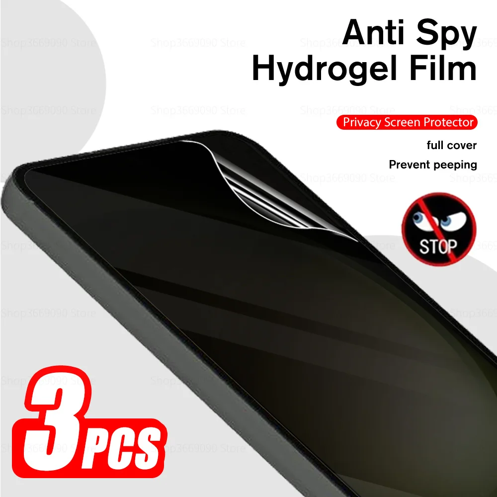 

3PCS Privacy Hydrogel Flims For Samsung Galaxy S23 Ultra Sumsung S22 Plus S21 Ultra FE S21FE S23FE Anti-Spy Screen Protectors
