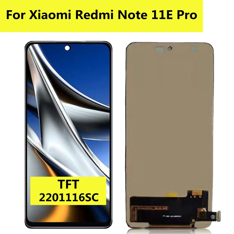 

6.67'' TFT For For Xiaomi Poco X4 Pro 5G 2201116PG LCD Display Screen Touch Panel Digitizer for Redmi Note 11E Pro LCD