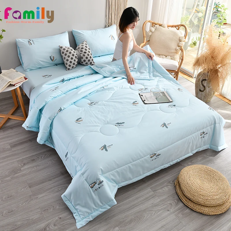 

Summer Quilt Washable Cotton Air-conditioning Quilts Soft Thin Comforter Kids Child Blanket On The Bed Comfort Textile Bedspread