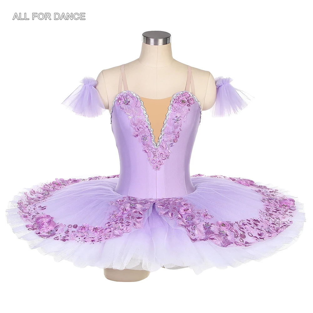 

BLL510 Lilac Spandex Bodice with Ombre Purple Pancake Tutu Girls & Women Pre-professional Ballet Tutu Stage Performance Costume