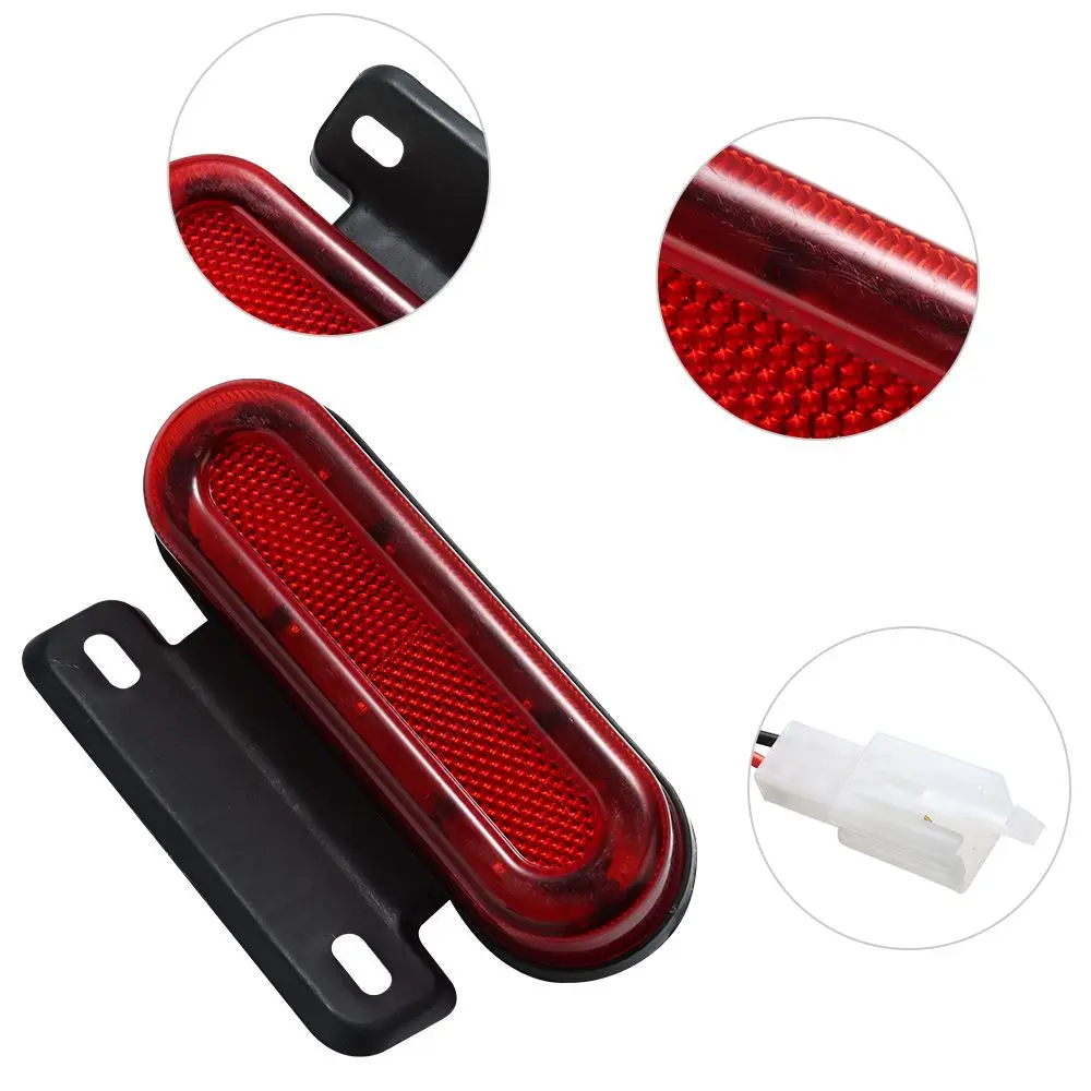 

Connector Waterproof 2 Holes 2 Plug Electric Bicycle Accessories 48V E-bike Rear Light Tail LED Lamp Safety Warning