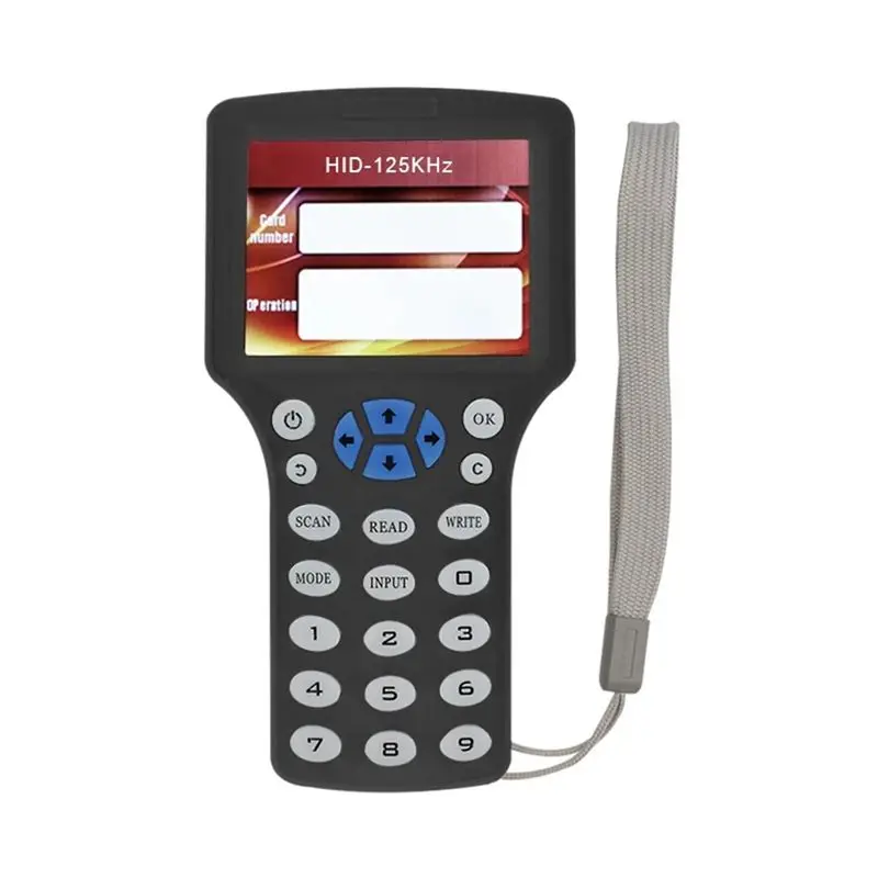 Фото ABZZ-10 Частотный RFID-считыватель/записыватель смарт-карт +5X CUID/UID брелоков 125K 13.56МГц, копировщик RFID-ключей, репликатор ключей №3