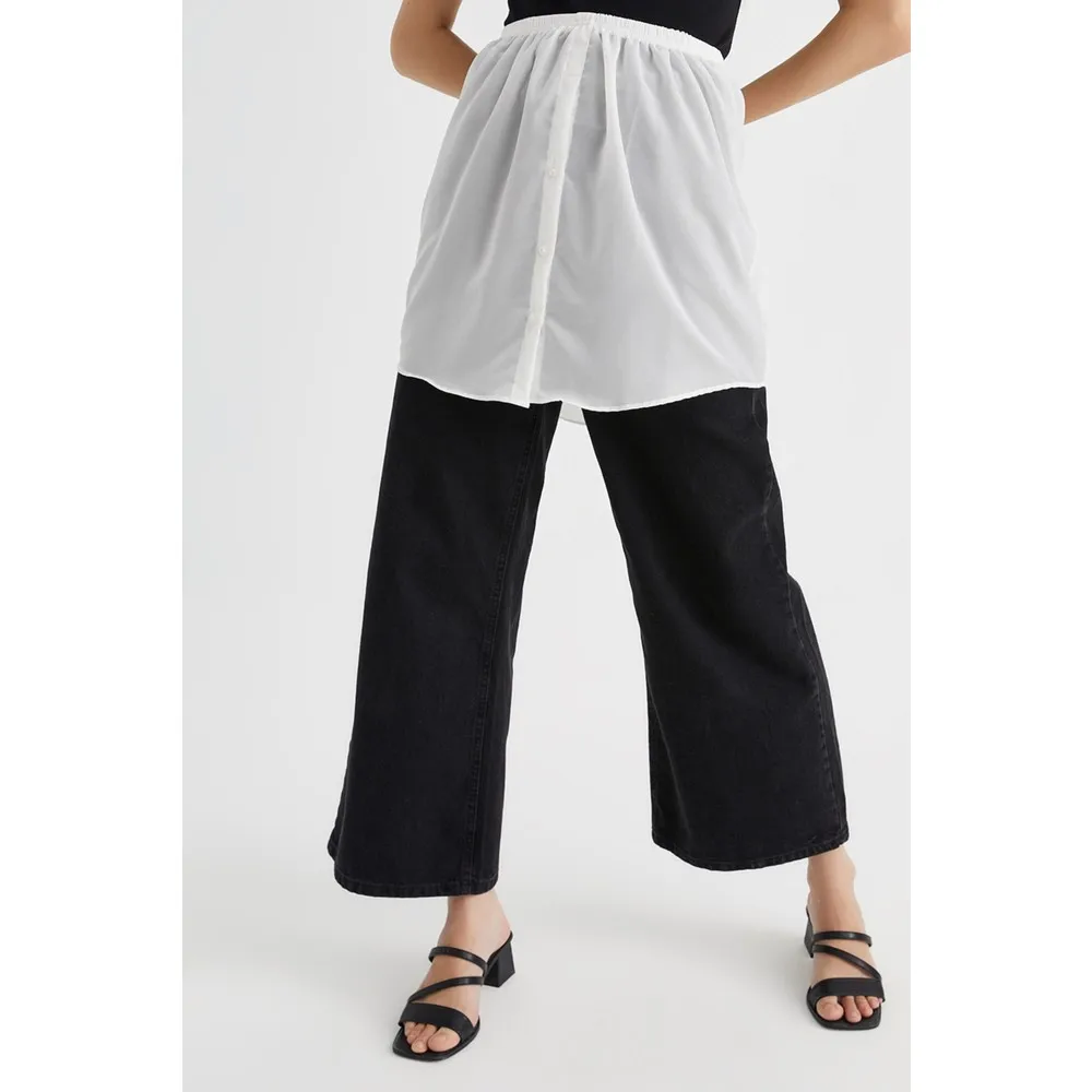 

Dorlie Crepe Shirt Skirt-Black