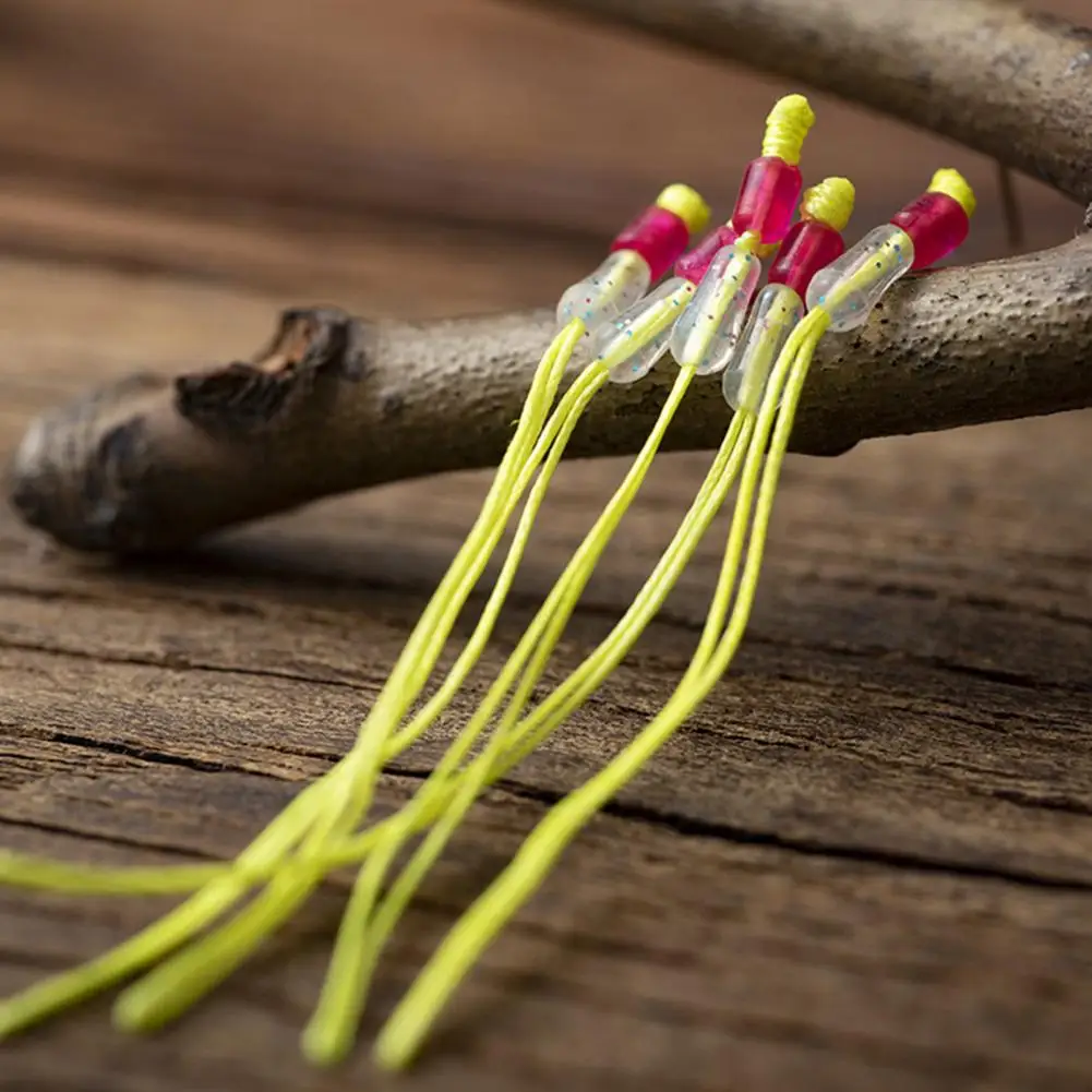 

50Pcs Rod Tip Line Knot Good Fishing Accessory High Elastic Space Bean for Outdoor Pole Tip Rope Pole Tip Rope
