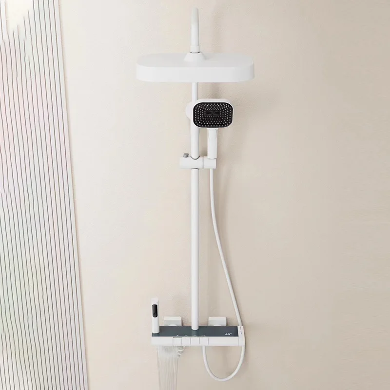 Матовое золото/розовое золото душевой набор для ванной комнаты настенное