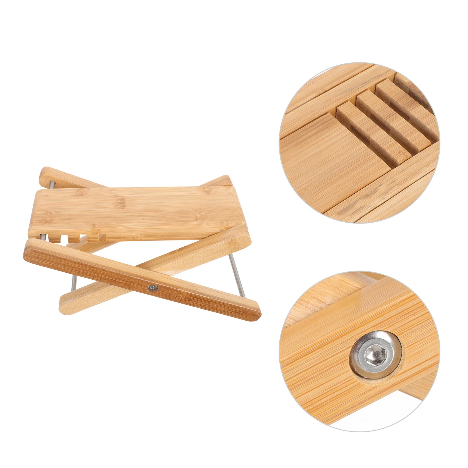 

Pedicure Footrest Stools Manicure Support Pedal Portable Salon Use Supply Bamboo Guitar Playing Footstool Shower Home