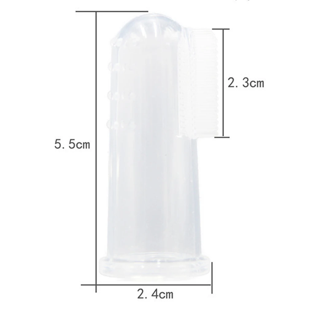 

Pet Finger Toothbrush Baby Teeth Brush Teeth Clear Care Tool Soft Silicone Tooth Brush Cleaning Baby Brush with Box