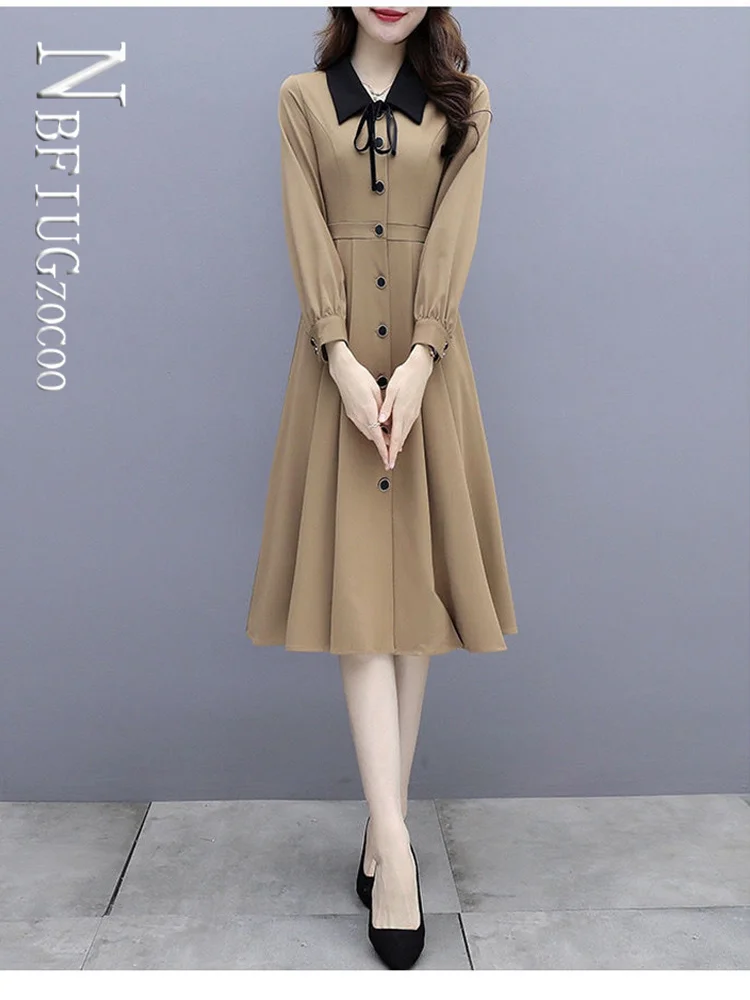 

Long Sleeve 2022 Spring Women Dress Temperament Autumn Female Dresses