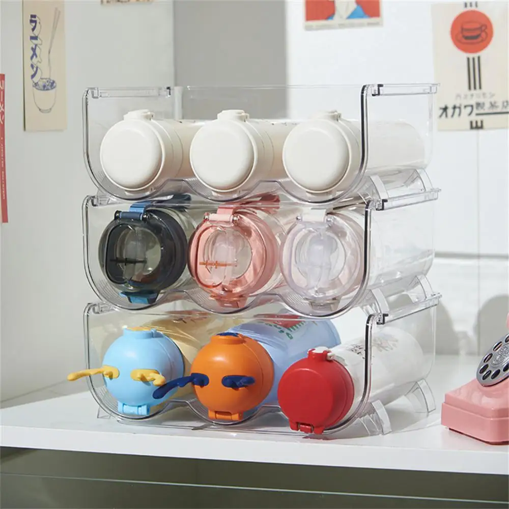 

Household Refrigerator Wine Bottle Rack Kitchen Countertops Water Bottle Organizer Rack Wholesale Water Bottle Organizer Plastic