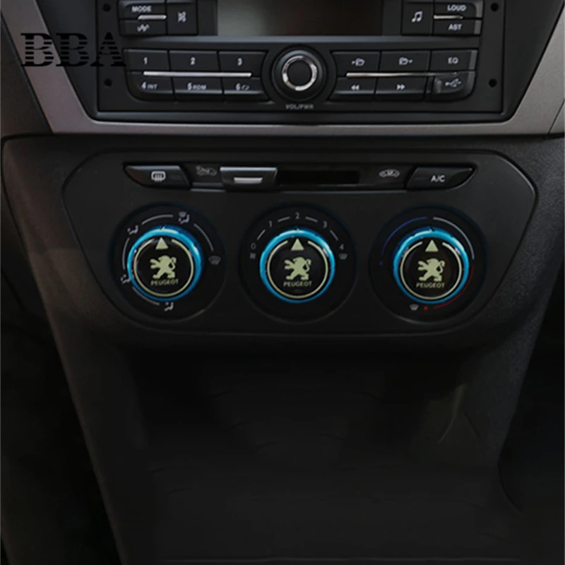 

Car central control air conditioning knob decorative cover air conditioning knob protective cover For 14-16 Peugeot 301