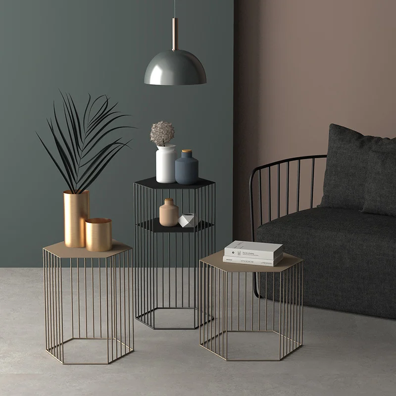 

Creative Nordic Iron Table Corner Hallway Simple Modern Gold Sofa Table Luxury Minimalistic Muebles De La Sala Room Furniture