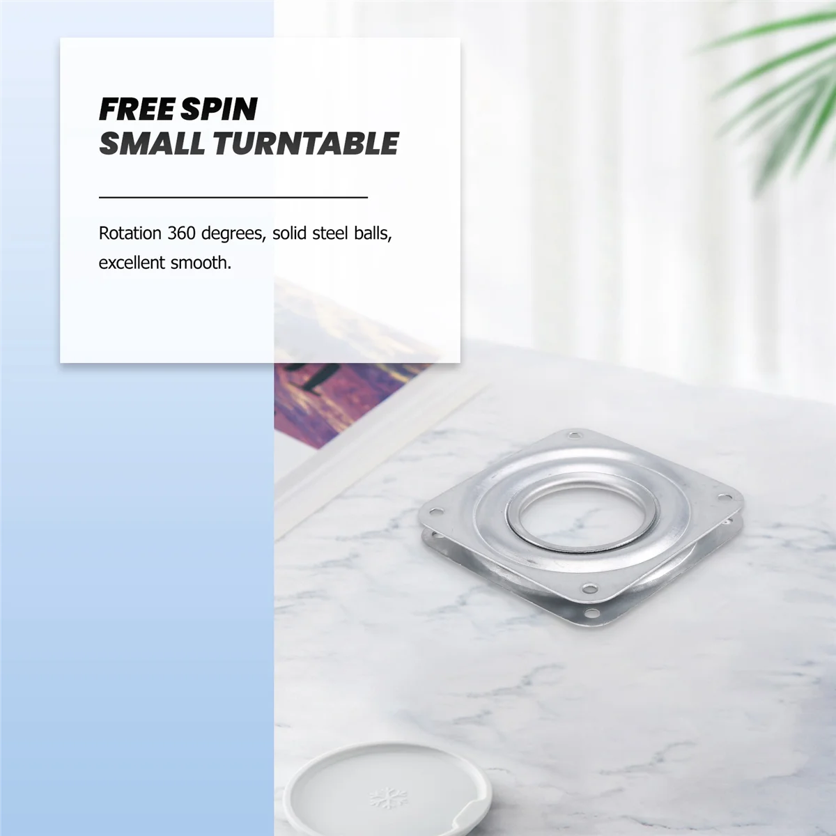 Металлическая поворотная пластина на шарикоподшипнике Lazy Susan — 72 x 9 мм